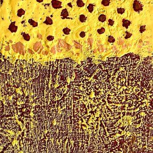 Digging Deep - Original Abstract Art Encaustic Wax Painting 8x10in Home Decor